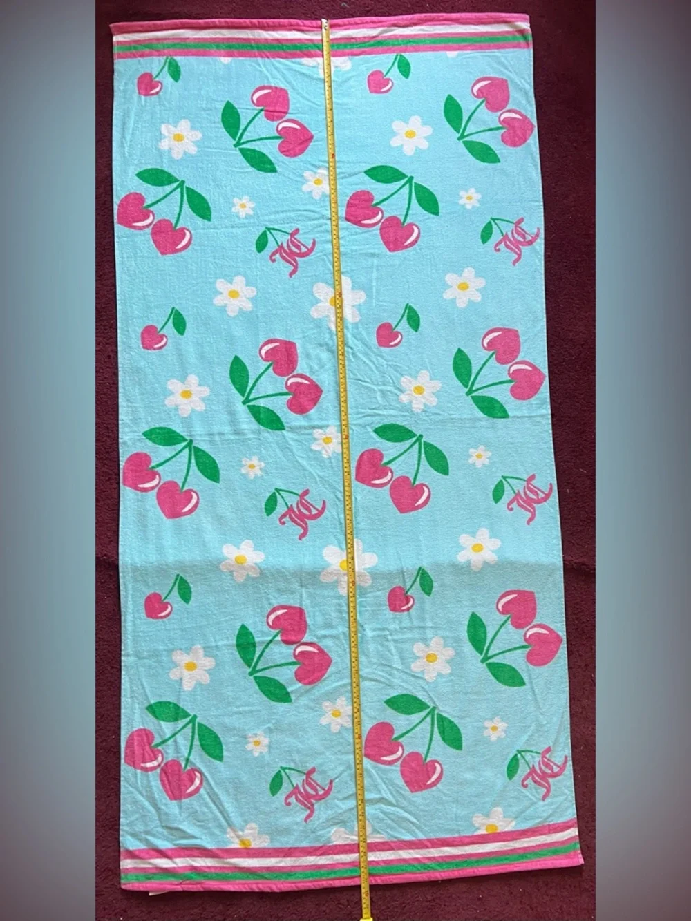 Juicy Couture Cherry Hearts and Daises Beach Towel